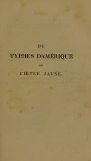 Tapa de Du typhus d'Am©♭rique ou fi©·vre jaune