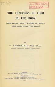 Tapa de The functions of food in the body