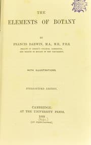 Tapa de The elements of botany