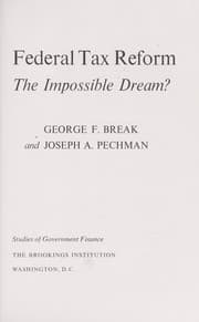 Tapa de Federal tax reform, the impossible dream?