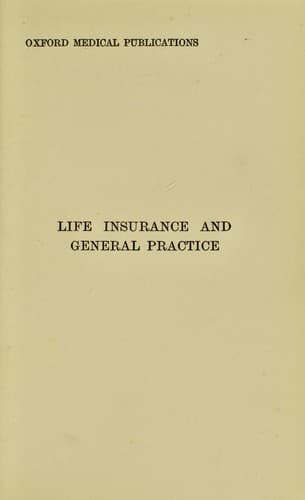 Tapa de Life insurance and general practice