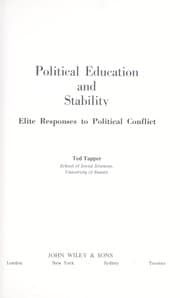 Tapa de Political education and stability