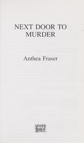 Tapa de Next door to murder