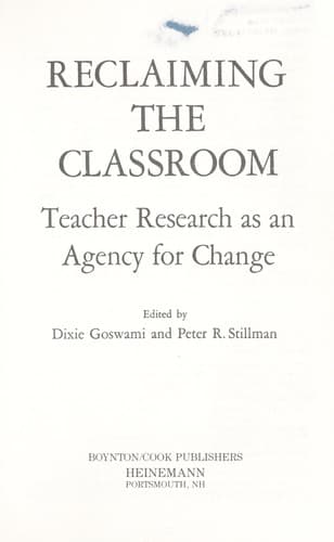 Tapa de Reclaiming the classroom