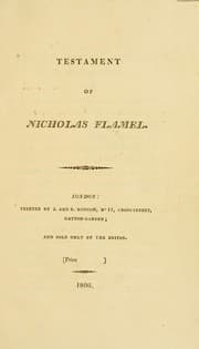 Tapa de Testament of Nicholas Flamel