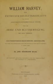 Tapa de William Harvey, der Entdecker des Blutkreislaufs und dessen anatomisch-experimentelle Studie ©ơber die Herz- und Blutbewegung bei den Thieren