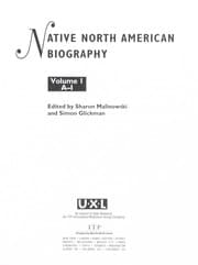 Tapa de Native North American biography