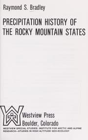 Tapa de Precipitation history of the Rocky Mountain States