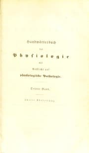 Tapa de Handw©œrterbuch der physiologie