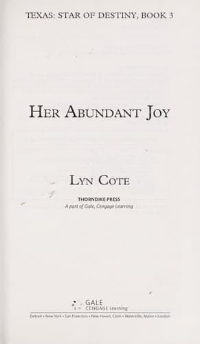 Tapa de Her abundant joy