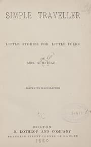 Tapa de Simple traveller; little stories for little folks