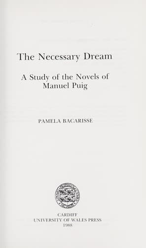 Tapa de The necessary dream