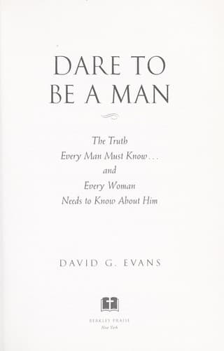Tapa de Dare to be a man