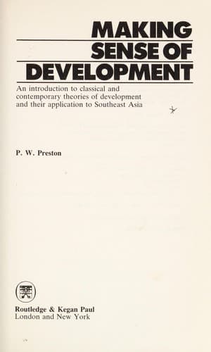 Tapa de Making sense of development