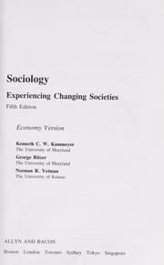 Tapa de Sociology, experiencing changing societies