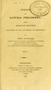 Tapa de Outlines of natural philosophy