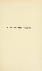 Tapa de Myths of the Modocs