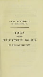 Tapa de Le©ʹons sur les effets des substances toxiques et medicamenteuses