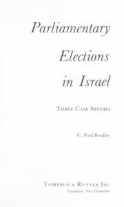 Tapa de Parliamentary elections in Israel