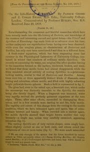 Tapa de On the life-history of spirillum