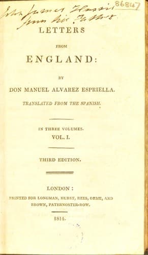 Tapa de Letters from England