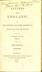 Tapa de Letters from England