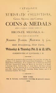 Tapa de Catalogue of numismatic collections, gold, silver and copper, coins & medals ...