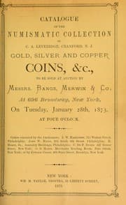 Tapa de Catalogue of the numismatic collection of C.A. Leveridge ...