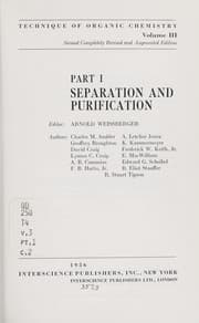 Tapa de Technique of organic chemistry