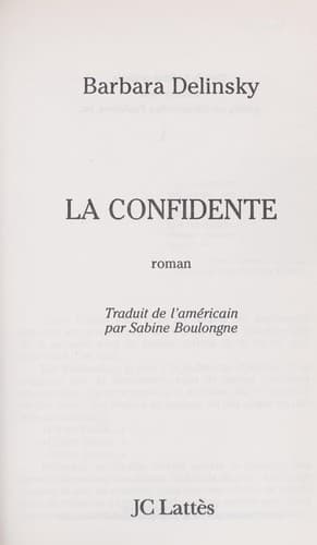 Tapa de La confidente