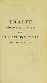 Tapa de Traite medico-philosophique sur l'alienation mentale