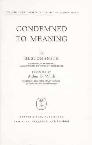 Tapa de Condemned to meaning