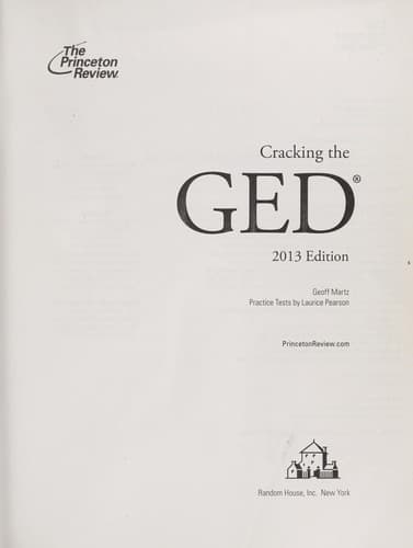 Tapa de Cracking the GED