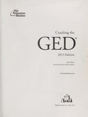 Tapa de Cracking the GED