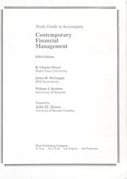Tapa de Study guide to accompany contemporary financial management [by] R. Charles Moyer, James R. MacGuigan, William J. Kretlow