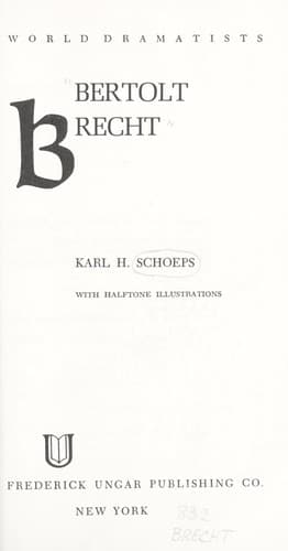 Tapa de Bertolt Brecht