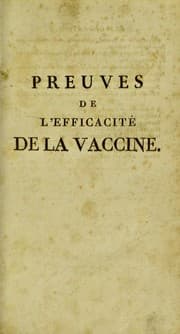 Tapa de Preuves de l'efficacit©♭ de la vaccine, suivies d'une r©♭ponse aux objections form©♭es contre la vaccination, contenant l'histoire de cette d©♭couverte, etc., ©  l'usage des familles