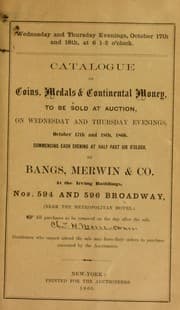 Tapa de Catalogue of coins, medals & continental money ...