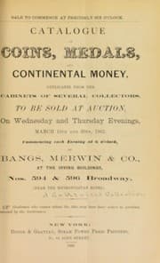 Tapa de Catalogue of coins, medals, and continental money ...