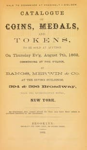 Tapa de Catalogue of coins, medals, and tokens ...