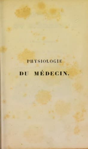 Tapa de Physiologie du médecin