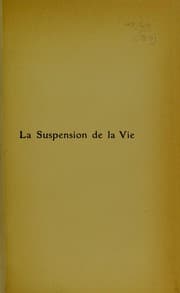 Tapa de La suspension de la vie