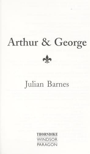 Tapa de Arthur & George