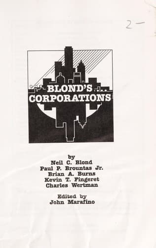 Tapa de Blond's corporations