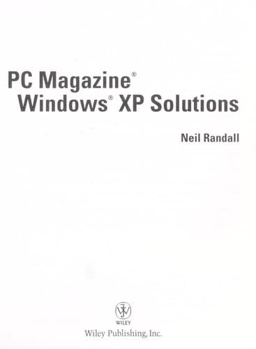 Tapa de PC magazine Windows XP solutions