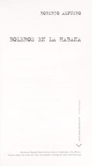 Tapa de Boleros en la Habana