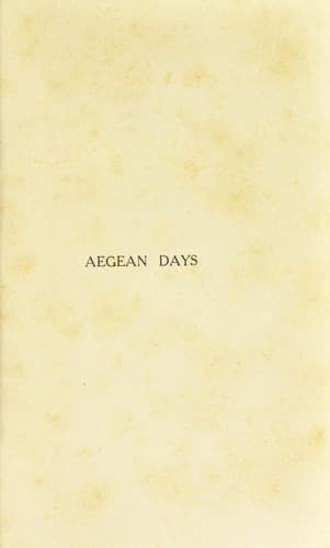 Tapa de Aegean days