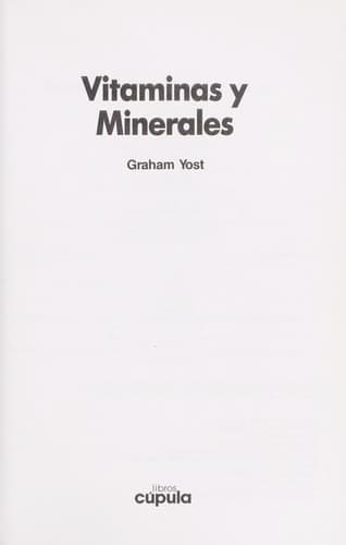 Tapa de Vitamins and Minerals