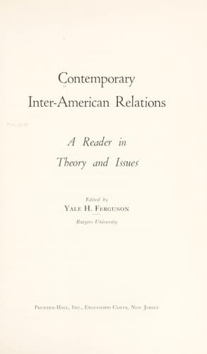 Tapa de Contemporary inter-American relations