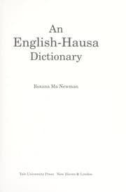 Tapa de An English-Hausa dictionary